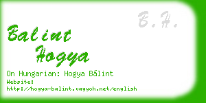 balint hogya business card